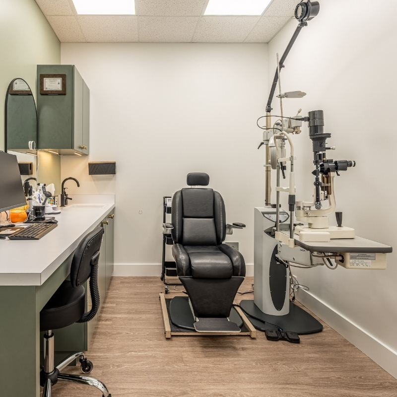 Office Exam Room at Forest Bluff Optometry